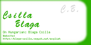 csilla blaga business card